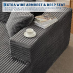 Hetoy Oversized L Shape Modular Sofa, Soft Modular Sectional Couch - Image 3
