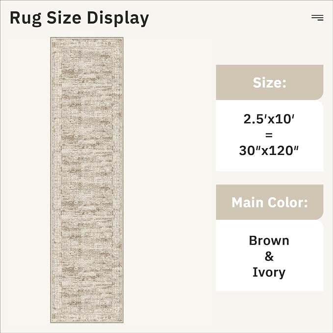 Soalmost Hallway Runner Rug 2'6"x10' Non-Slip Runners - Image 5
