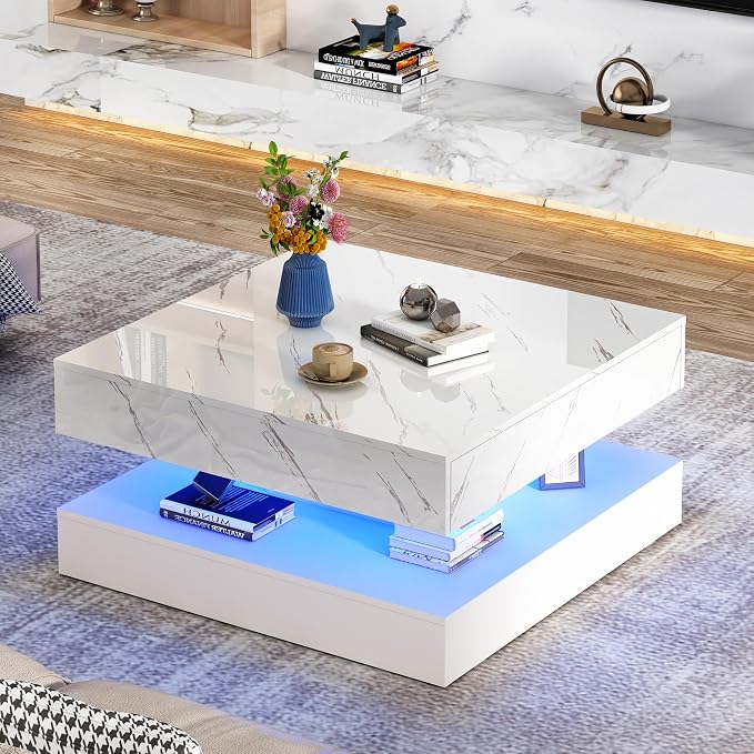 jiteentarou 33.9 Inch Modern LED Coffee Table - Image 7