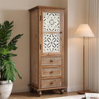 LKTART Solid Wood Accent Storage Cabinet - Image 8