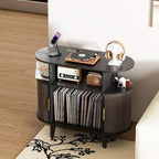 LUVIOHOME Large Round Record Player Stand - Image 4