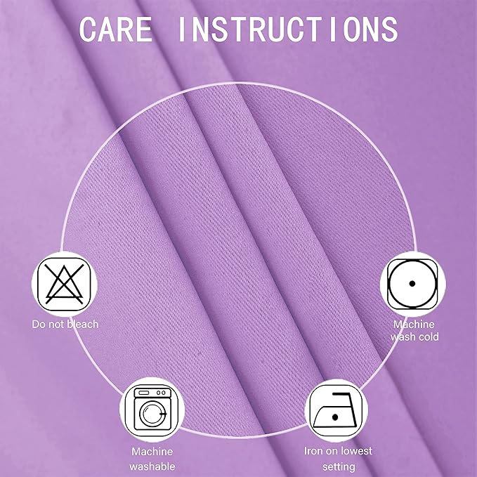 Blackout Curtains 66 x 84 inch/Lavender Curtains Set of 2 Panels/Thermal - Image 4