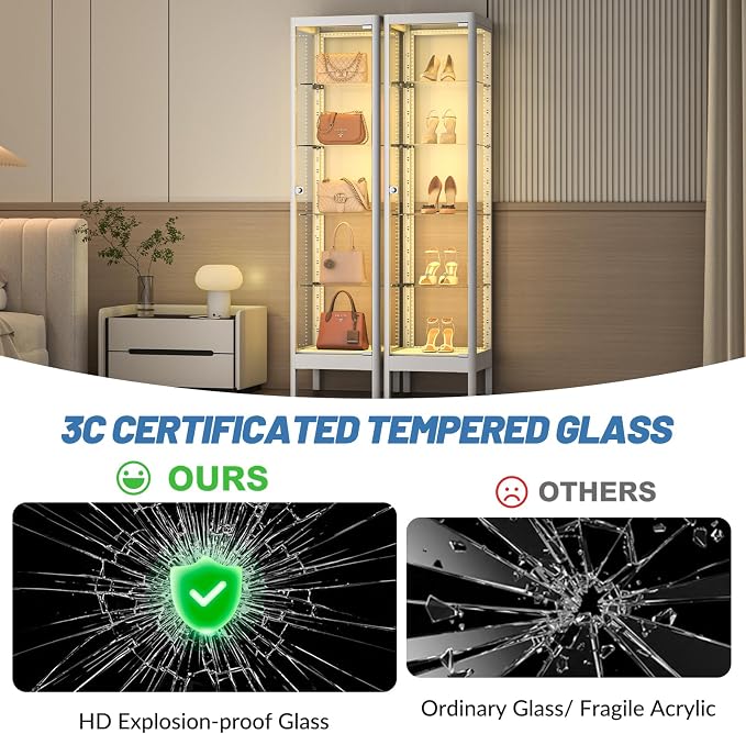 5-Tier Glass Display Cabinet - Image 4