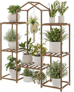 Bamworld Plant Stand Indoor Hanging Plant Shelf Outdoor Large Plant Rack by Bamworld
