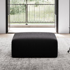 Avenco 35.4” Modular Ottoman, Corduroy Fabric, Zero Assembly Multifunctional by Avenco