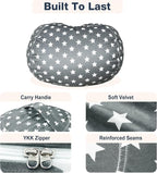 Lukeight Stuffed Animals Storage Bean Bag Chair Cover - Image 5