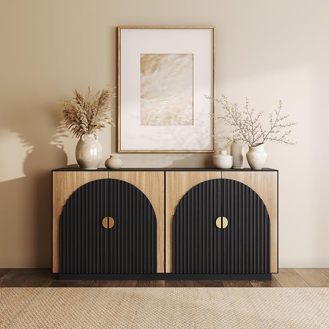 BELLEZE 65 Inch Fluted Buffet Cabinet - Image 7