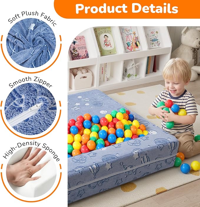MeMoreCool Modular Kids Sofa, Glow in The Dark Space Kids Play Couch Sofa - Image 6