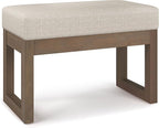 SIMPLIHOME Milltown Small Ottoman Bench by SimpliHome
