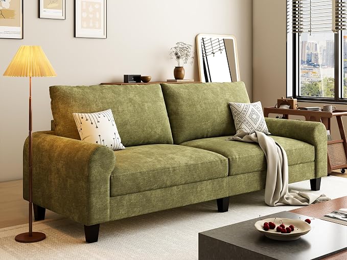 EASE MOOSE 70.6" Modern Deep Seat Loveseat Couch, Soft Chenille Sofa by EASEMOOSE