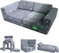 MeMoreCool Modular Kids Sofa, 10-Piece Foam Sectional Couch by MeMoreCool