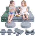 MeMoreCool Modular Kids Couch, 8-Piece Toddler Couch Play Couch & Kids Sofa Set by MeMoreCool