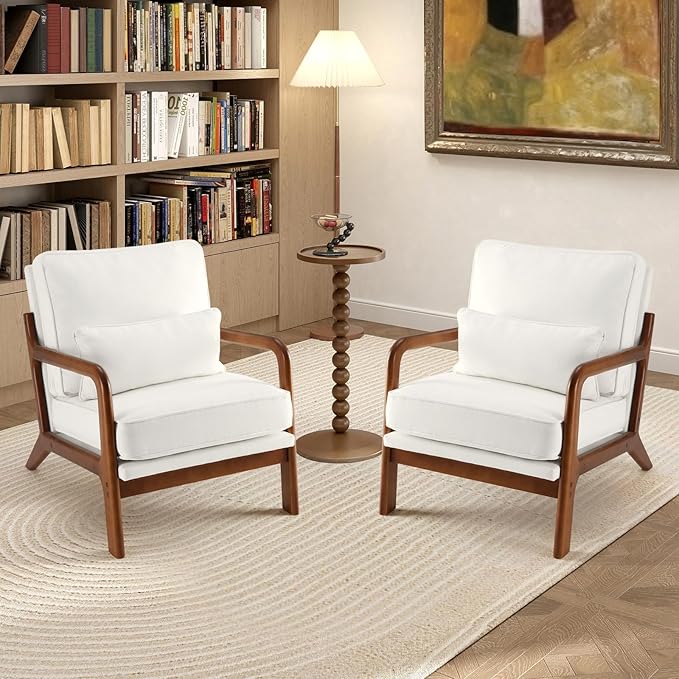 DUMOS Accent Chairs Set of 2, Mid Century Modern Chair by DumosLifestyle