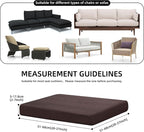 8PCS Patio Cushion Covers.Patio Furniture Couch SeatSlipcovers | Washable - Image 2