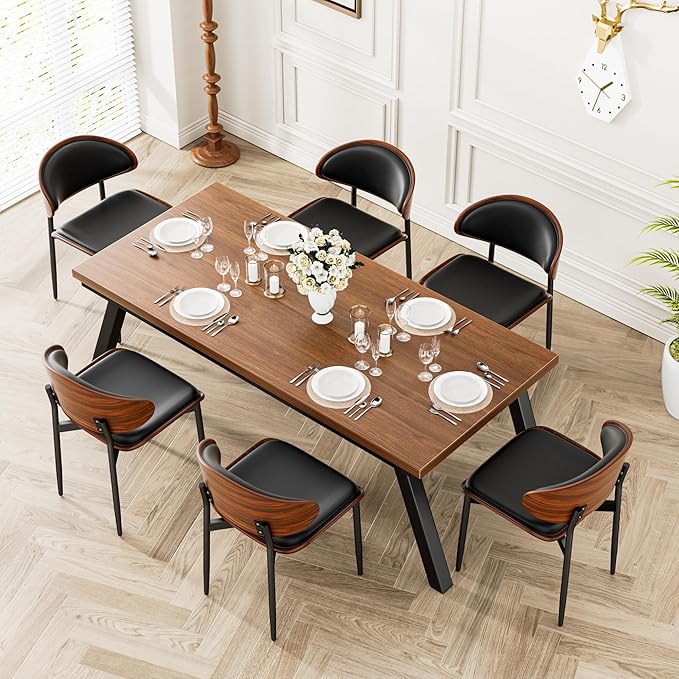 YaFiti Dining Chairs Set of 4, Dining Room and Kitchen Chairs, Mid Century - Image 3
