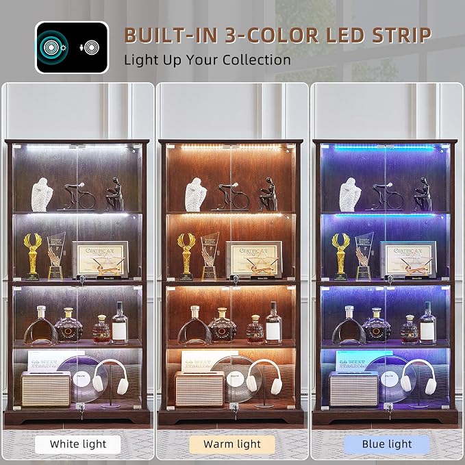 LELELINKY Farmhouse Display Cabinet - Image 3