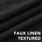 H.VERSAILTEX Blackout Curtains Linen Curtains 120 inches Long 100% Black Out - Image 4