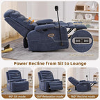 Olela Power Glider Recliner Nursery Chair, Swivel Rocking Chair - Image 4