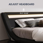 Allewie Queen Size LED Platform Bed Frame - Image 4