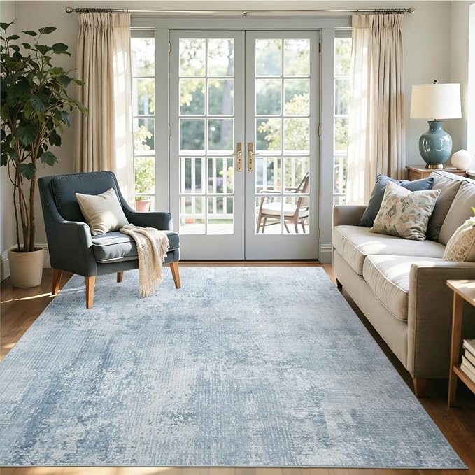 5x7 Ft Area Rugs for Living Room, Soft Non-Slip Washable Rugs Modern Abstract - Image 2