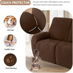 ALIECOM 100% Waterproof Recliner Sectional Couch Covers L Shape Stretch Corner - Image 6