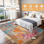 8x10 Area Rugs for Living Room Washable Bedroom Dining Room Colorful | Modern - Image 2
