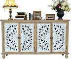 LKTART 60" Vintage Sideboard Buffet Cabinet, French Country Sideboard, - Image 5
