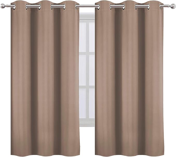 Cappuccino Thermal Blackout Curtains/38 x 63 Inch/Set of 2 Panels Room - Image 2