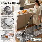 Findosom Hallway Runner Rug 2x8, Non Slip High-Low Textured Floral Washable - Image 7