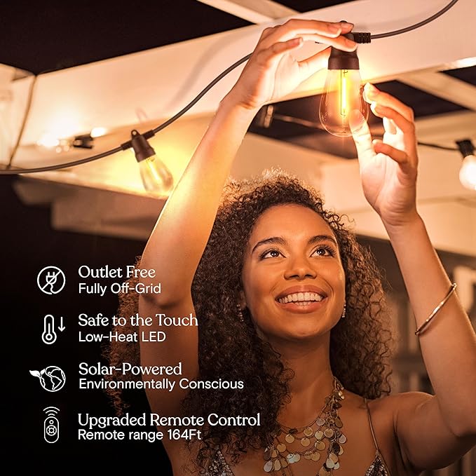 Brightech Ambience Pro Super Bright Solar - 27Ft Remote Control Outdoor String - Image 6