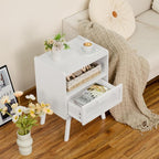 Lerliuo Rattan Nightstands Set of 2, Side Table - Image 4
