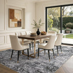 DMOYEST Area Rug Living Room Rugs 10x14 Washable Abstract Grey Carpet | Neutral - Image 4