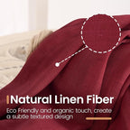 BGment Burgundy Linen Curtains 72 Inches Long - Image 3