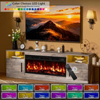 PRETZI Fireplace TV Stand with 36" Fireplace Up to 80" TVs, Remote Control - Image 5