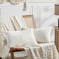 Fancy Homi 2 Packs Cream White Long Lumbar Decorative Throw Pillow Covers 12x24 by Fancy+Homi