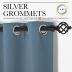 NICETOWN Smoky Blue Blackout Curtains 90 inches Length - Image 2