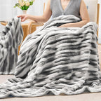 BEDELITE Striped Fleece Throw Blanket, Soft Cozy, Lightweight Warm, - Image 8