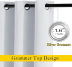 NICETOWN Greyish White Kitchen Curtains 36 inches Long, Window Treatments - Image 2