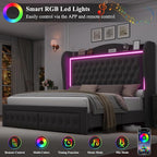 Queen Bed Frame 55" Tall Headboard - Image 4