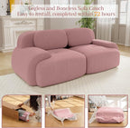 Boneless Sectional Couch, No Assembly Required, 81.8” Modular Cloud Sofa - Image 9