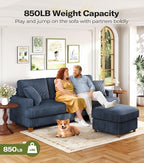 Kidirect 87in Corduroy Couch, Sofa No Tool Assembly, Comfy Couches - Image 5