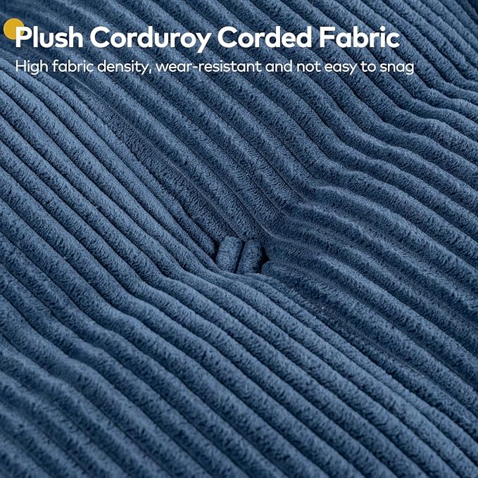 Convertible Corduroy Floor Sofa, 3-in-1 Folding Lazy Sofa Bed - Image 6