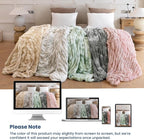 Ultra Soft Cozy Faux Fur Throw Blanket, Fuzzy Plush Thick Bubble Blanket - Image 9