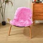 duduta Hot Pink Faux Sheepskin Rug 2x3 ft, Fluffy Fur Seat Chair Covers | Shag - Image 5