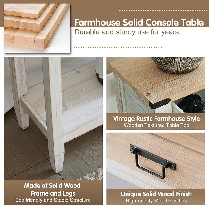 RUSTOWN Farmhouse Console Table - Image 5