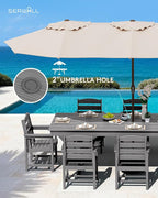SERWALL 9 Piece Outdoor Dining Set - Image 5