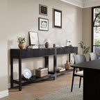 Nasonet Fluted Console Table, Wooden Sofa Table - Image 6