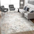 5x8 Area Rug Living Room: Modern Washable Indoor Soft Carpet Brown | - Image 8