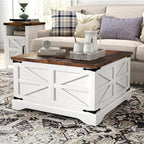 oneinmil 3-Piece Farmhouse Table Set Includes 31” Coffee Table and Side Tables - Image 4
