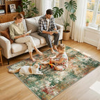 RELEANY Washable 4'x6' Abstract Area Rug - Image 2